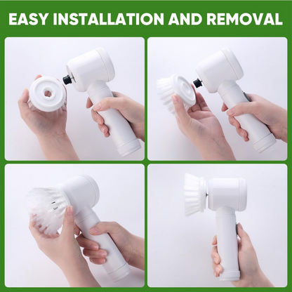 Electric Spin Scrubber – 5-in-1 Cordless Rechargeable Cleaning Brush | HomeIQ Tools