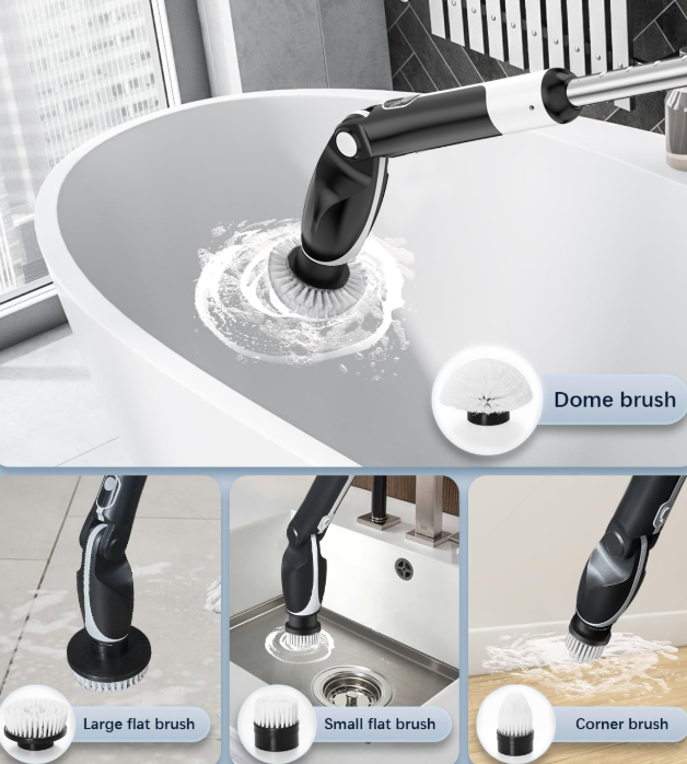Telescopic Electric Brush – Extendable Cordless Scrubber | HomeIQ Tools