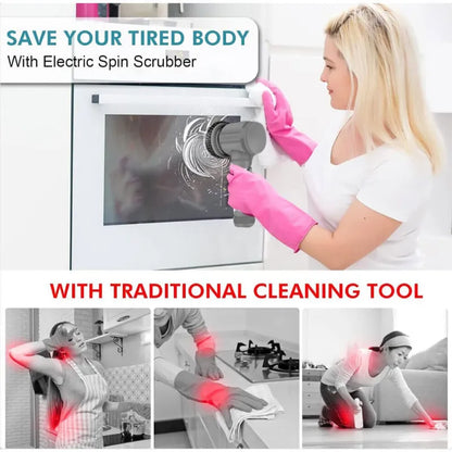 Rechargeable Electric Spin Scrubber – Turbo Cordless Cleaning Brush for Bathroom & Kitchen | HomeIQ Tools