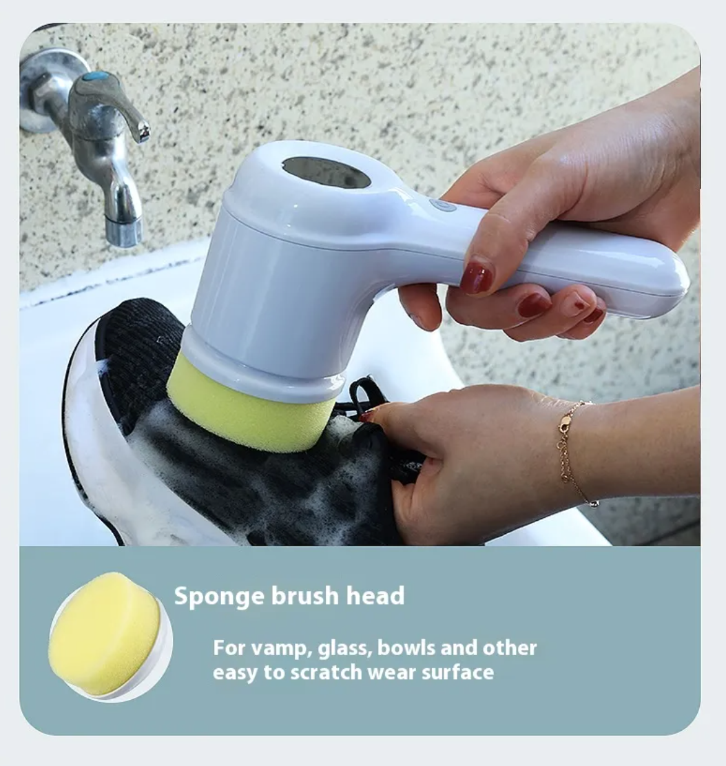 Electric Kitchen Cleaning Brush – Effortless Scrubbing | HomeIQ Tools