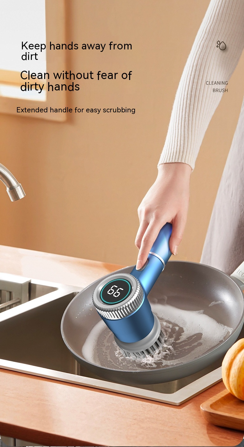 Multifunctional Electric Brush – USB Rechargeable Dish Scrubber | HomeIQ Tools