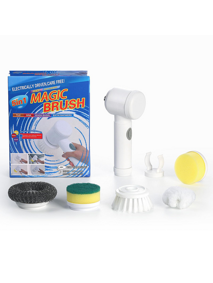 Electric Spin Scrubber – 5-in-1 Cordless Rechargeable Cleaning Brush | HomeIQ Tools