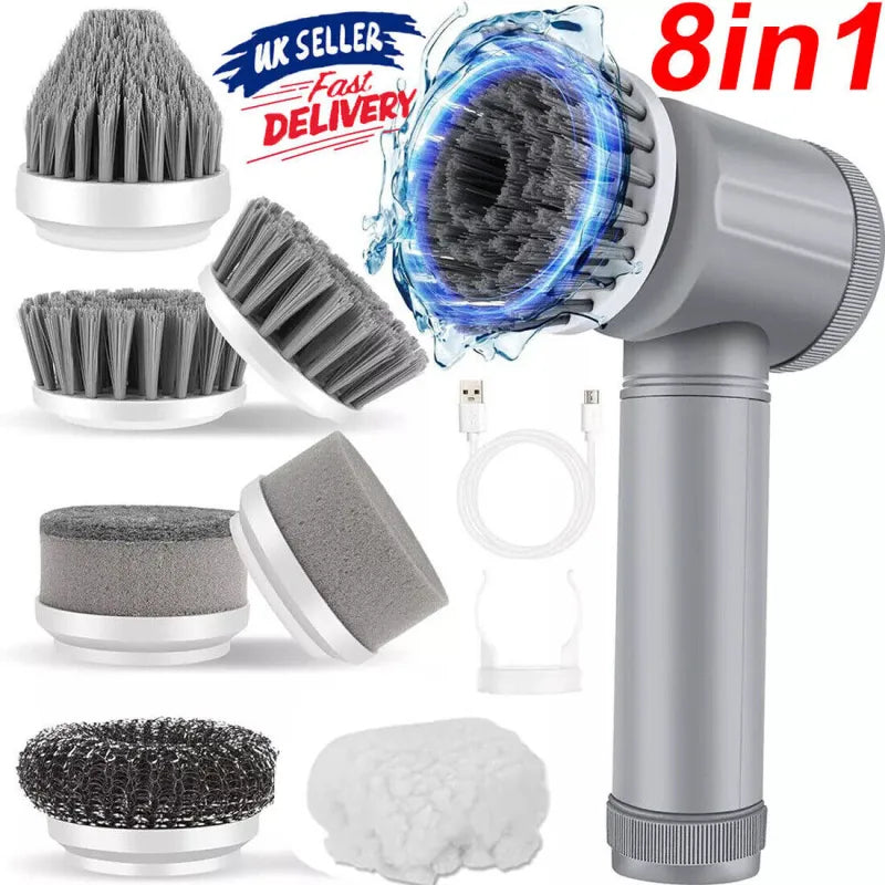 Rechargeable Electric Spin Scrubber – Turbo Cordless Cleaning Brush for Bathroom & Kitchen | HomeIQ Tools