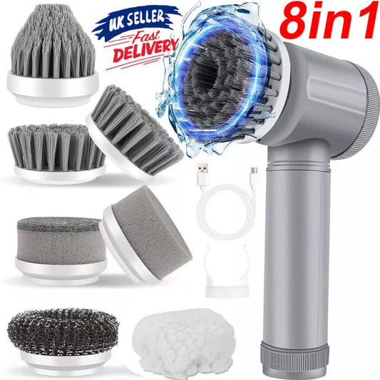 Rechargeable Electric Spin Scrubber – Turbo Cordless Cleaning Brush for Bathroom & Kitchen | HomeIQ Tools