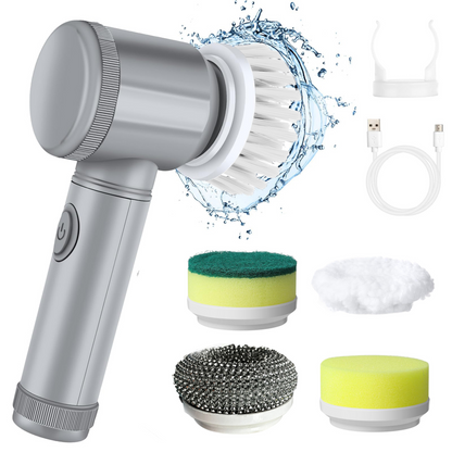 Electric Spin Scrubber – 5-in-1 Cordless Rechargeable Cleaning Brush | HomeIQ Tools