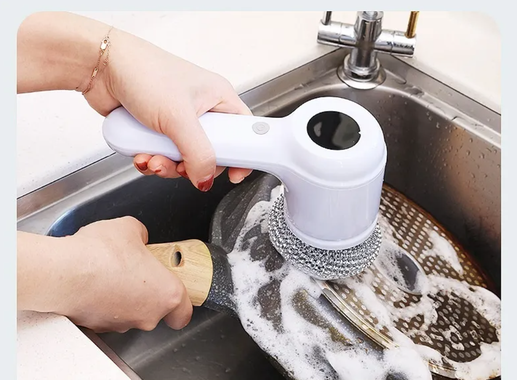 Electric Kitchen Cleaning Brush – Effortless Scrubbing | HomeIQ Tools