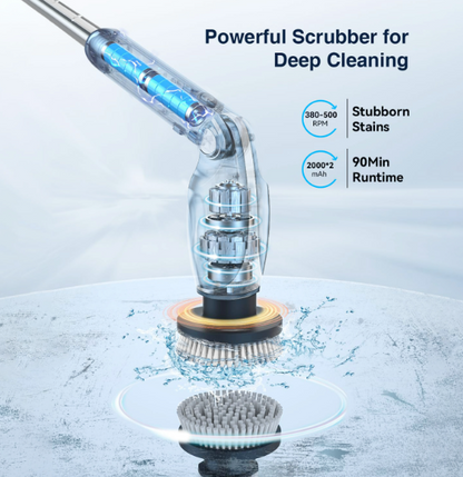 Telescopic Electric Brush – Extendable Cordless Scrubber | HomeIQ Tools